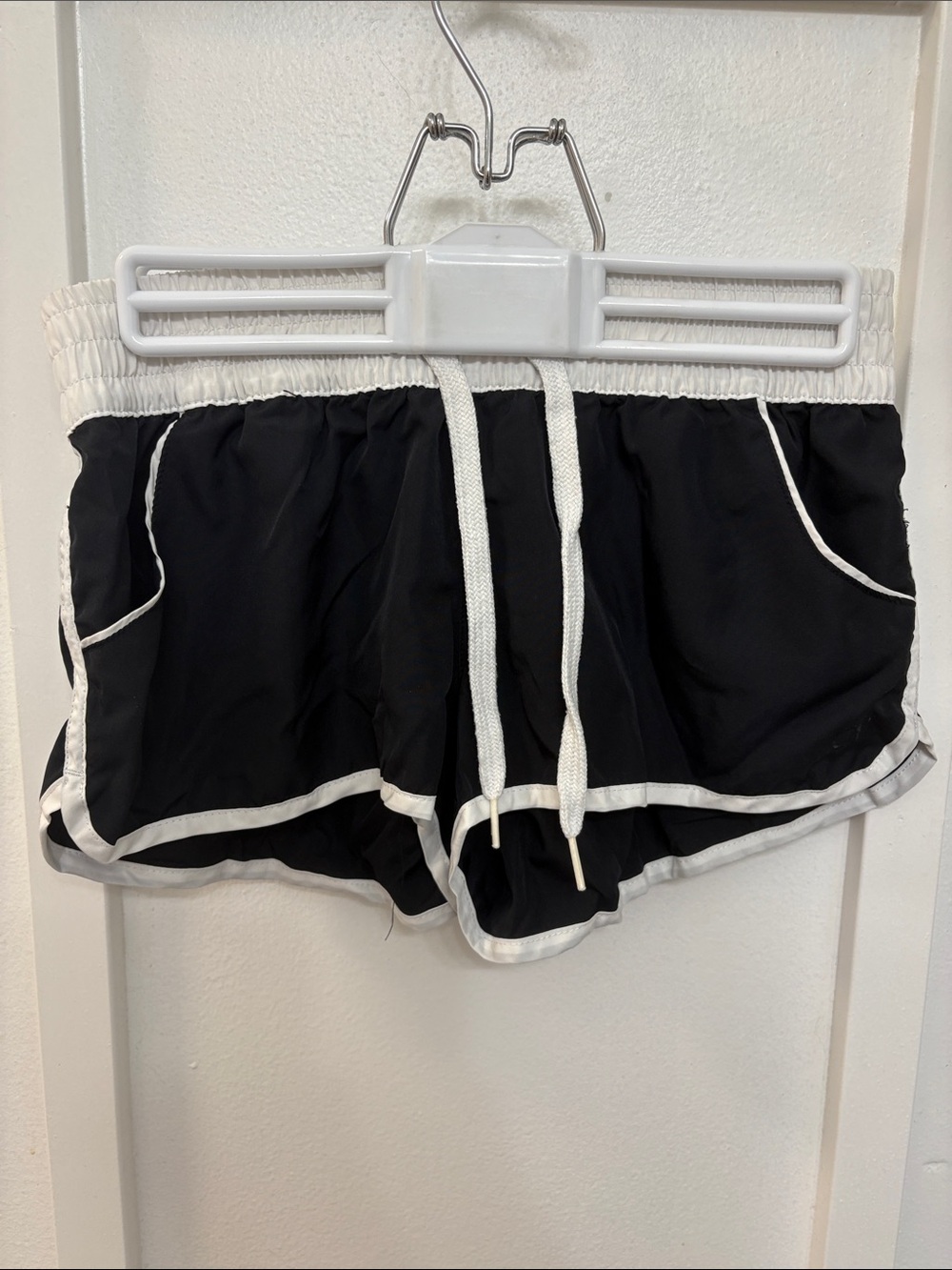 OP Black Athletic Shorts with White Trim
